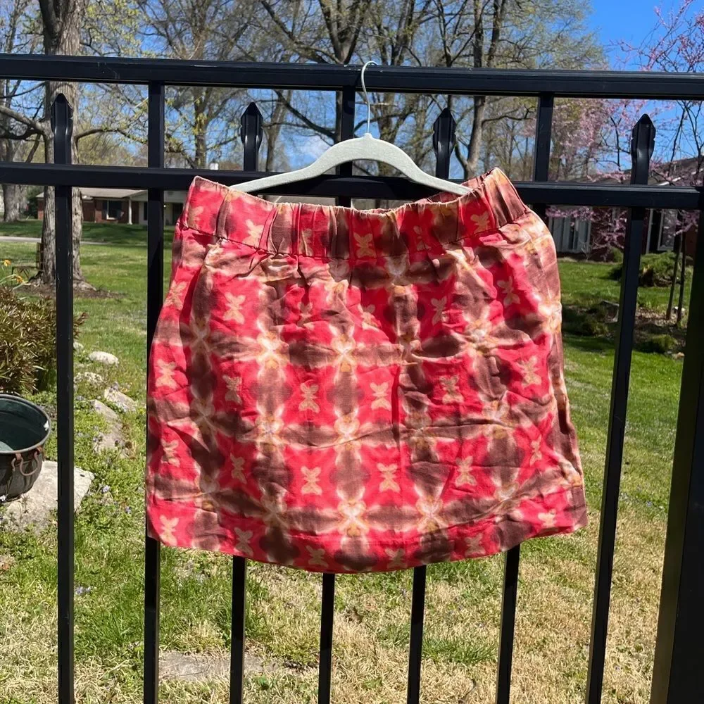 J Crew Tie Dye Wednesday Linen & Silk Skirt